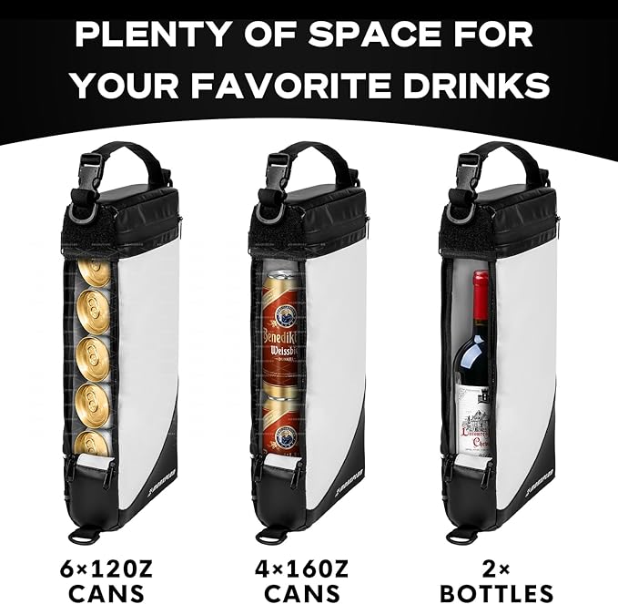 Golf Cooler Bag - 6 Can Insulated Beer Sleeve Soft Cooler,Golf Cart Accessories,Golf Club Bag Accessories