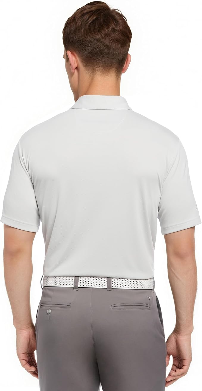 Callaway Men's Basics Short Sleeve Birdseye Polo Shirt