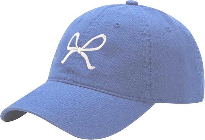 Trendy Bow-Tie Baseball Cap for Women and Men Trucker Hats Y2k Adjustable Fashion Sun Hat with Visor for Hiking & Travel