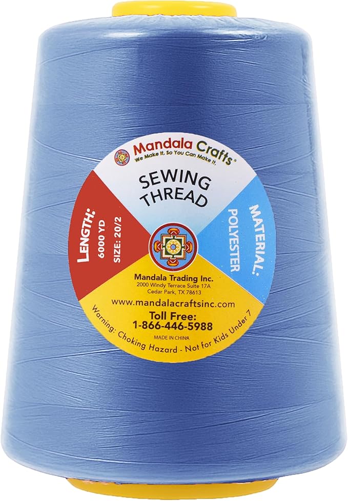 Mandala Crafts 4 Pack of Serger Threads Cones Spools - Image 4