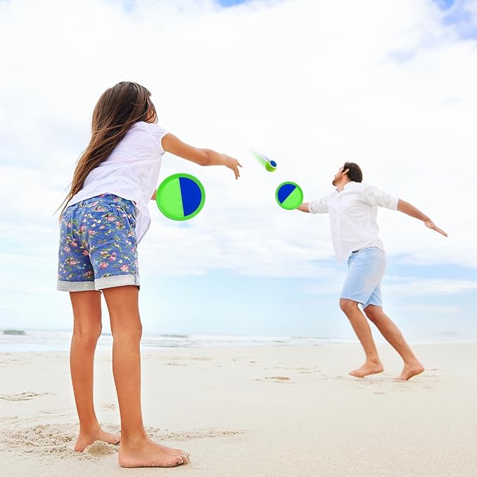 Ayeboovi Kids Outdoor Beach Pool Toys Toss and Catch Ball Set Upgraded Light UP - Image 5