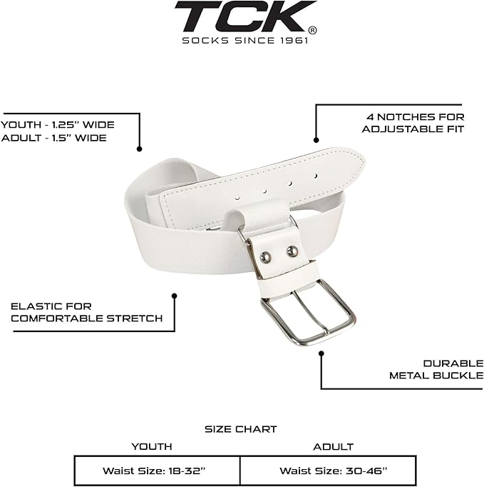 TCK Softball Baseball Belt Youth and Adult Sizes