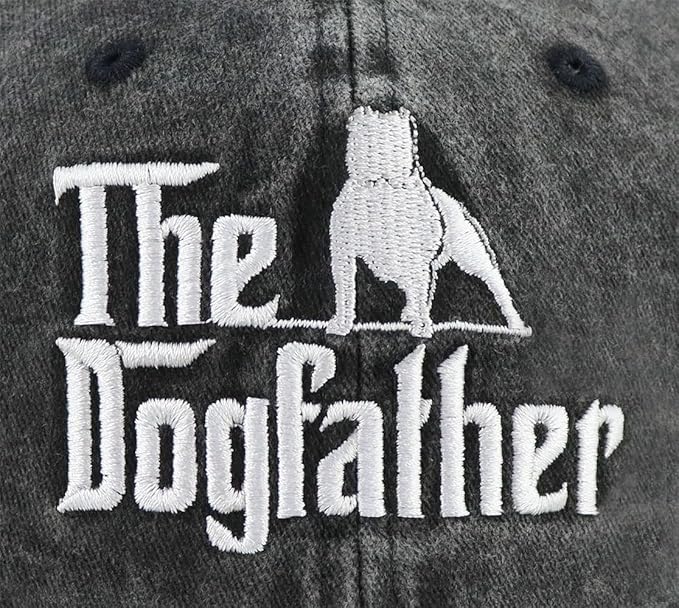 The Rodfather Pugfather Dogfather Grilfather Hats for Men, Adjustable Embroidered Dad Baseball Cap