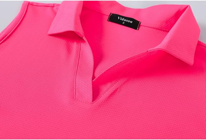 Womens Sleeveless V Neck Golf Polo Shirts