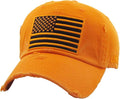 KBETHOS Flag USA America Military Thin Blue Line Thin Red Line Vintage Distressed Baseball Cap Dad Hat Unisex Adjustable…
