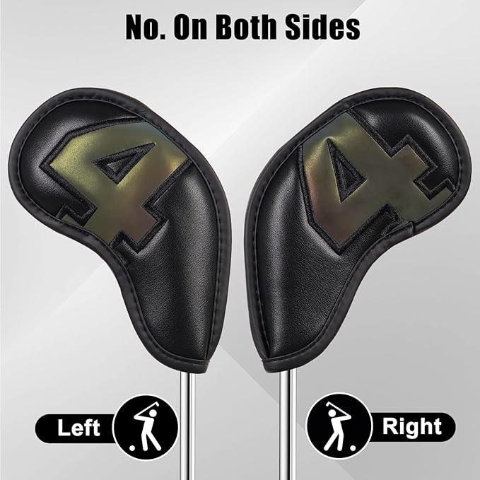 Craftsman Golf Magnetic Iron Headcovers Protective Cover with Large No. Available for Customize Name