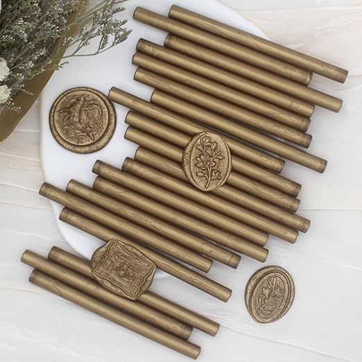 52pcs Antique Gold Wax Sealing Sticks, Andotopee Glue Gun Adhesive Seal Sticks - Image 5