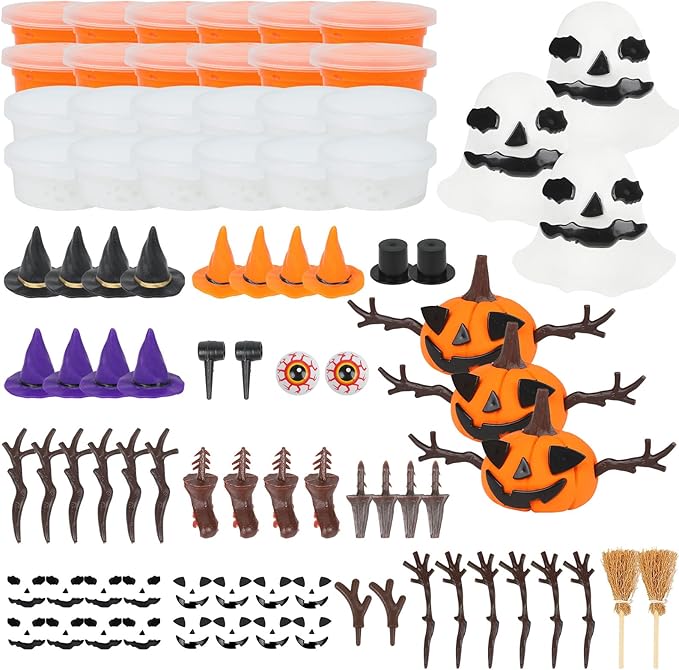 YOGFIT 72 Pack Halloween Pumpkin DIY Craft Clay Kit by NewStyleNewLife