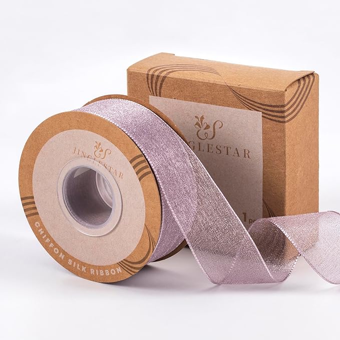 1 Inch Wide Sheer Chiffon Ribbon - Image 2