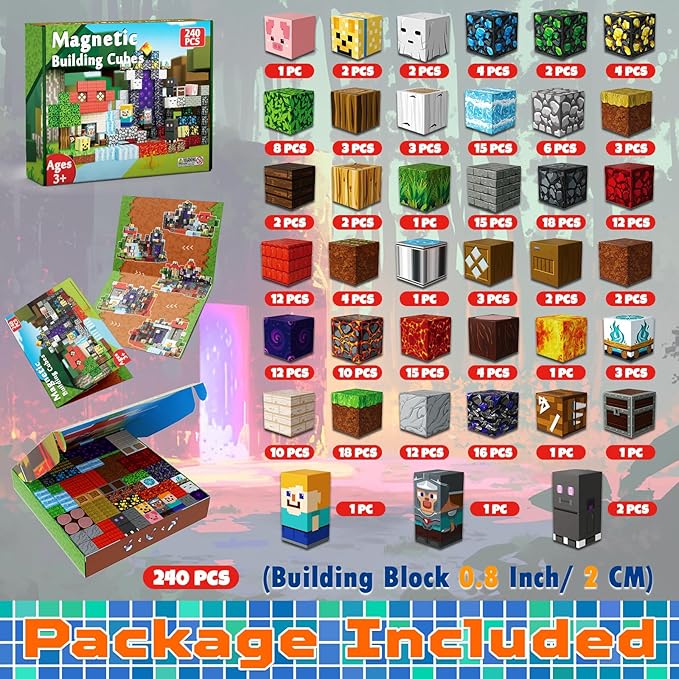 240 PCS Magnetic Blocks - Image 2
