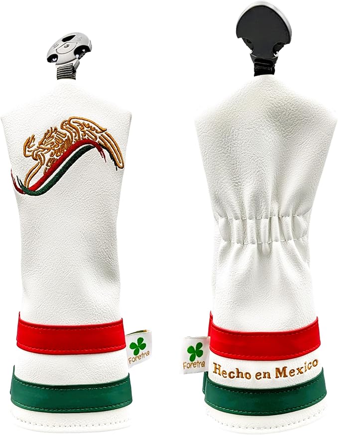 Foretra Mexico Driver Headcover Golf Club Covers Blade Mallet Putter Cover Alignment Stick Holder Hybrid Fairway Wood Head Cover Mexican Style Novelty Golf Accessories for Most Brands