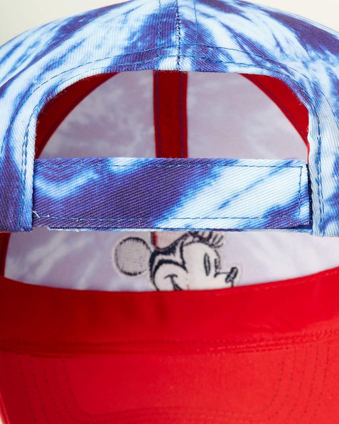 Disney Women's Disney Minnie Mouse Baseball Cap, Tie Dye Adjustable Hat for Women