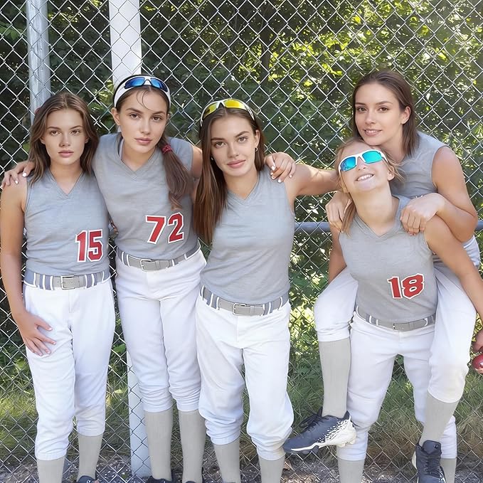 XZQTIVE Baseball Softball Socks and Baseball Softball Belt Combo Set Knee-High Soccer Socks for Kids Youth Adult