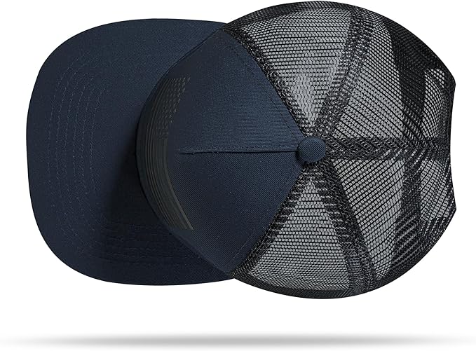 UALON Baseball Cap, Snapback Trucker Hat for Men & Women with American Flag and Adjustable, Breathable Mesh, Flat Bill Hats