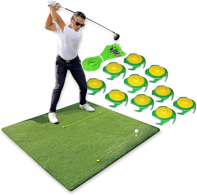 Tee Claw Golf Tee Holder, Golf Mat Tee, Golf Alignment String, Baseball Agility Training for Indoor and Outdoor, Made in The USA.