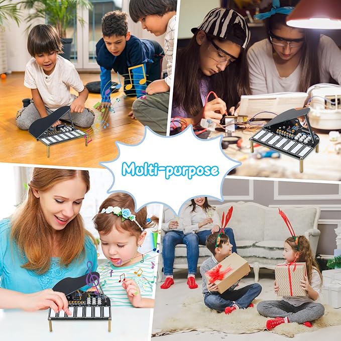 MIOYOOW DIY Electronic Piano Soldering Practice Kit, 7 Keys Mini Musical - Image 7