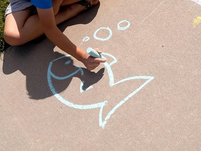Kid Made Modern 60 Count Pack of Sidewalk Chalk – Blue - Image 4