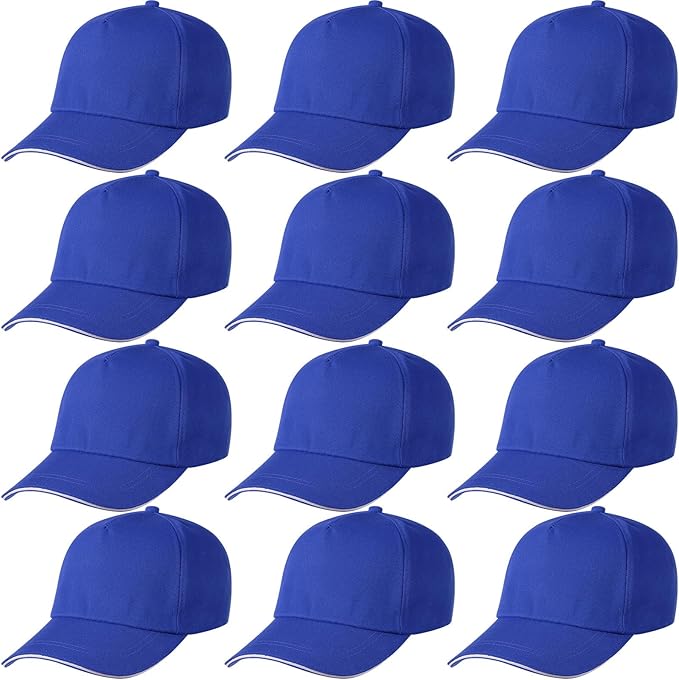 Shyyween Kids Baseball Caps Youth Adjustable Plain Baseball Hats Cotton Blank Hats Bulk for Girls Boys Sport Team
