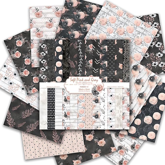 Scrapbook Paper 12x12 inch, 24 Sheets DIY Origami Decorative Craft, Double by Unknown