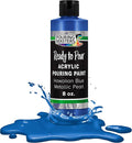 Pouring Masters Hawaiian Blue Metallic Pearl Ready to Pour Acrylic Pouring Paint by USArtSupply