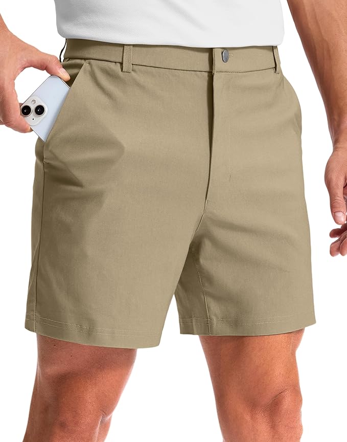 G Gradual Men's Golf Dress Shorts 5"/ 7"/ 9" Stretch Casual Work Flat Front Shorts for Men with 3 Pockets Quick Dry