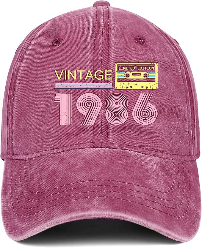 40th Birthday Gifts Women Men 1986 Hats Vintage 1986 Baseball Cap 40th Birthday Gifts for 40 Year Old Fathers Mothers Day