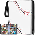 POKONBOY 9 Pocket Baseball Card Binder for 900 Cards, Trading Card Binder Collection Album Holder with Sleeves for Football Sports Games Cards