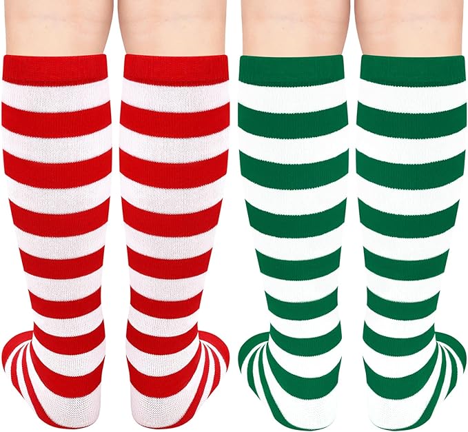 Sarfel Kids Soccer Socks Toddler Soccer Socks Girls Boys Soccer Socks Kids Tube Socks with Stripes Toddler Knee High Socks