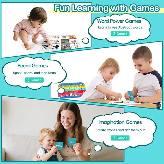 100 Nouns Flash Cards for Toddlers, Expanded Vocabulary Cards - Image 3