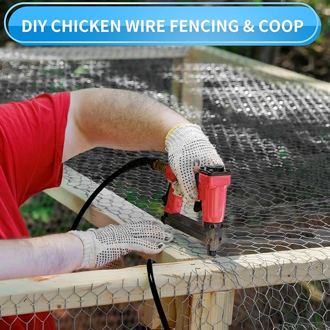 24'' x 150' Black Chicken Wire Mesh Fence, 20 Gauge Galvanized Poultry Netting - Image 5