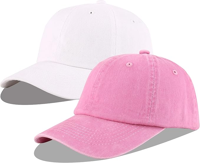 LANGZHEN Unisex Baseball Cap 100% Cotton Fits Men Women Washed Denim Adjustable Dad Hat