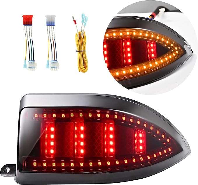 NOKINS Golf Cart LED Tail Lights for Club Car Tempo/Precedent, Deluxe Brake Light,12 Volt Universal Replacement Accessories Gas & Electric Models