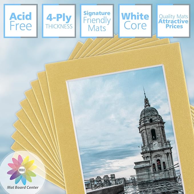Mat Board Center, 5x7 for 4x6 Old Gold Color Mats - Image 2