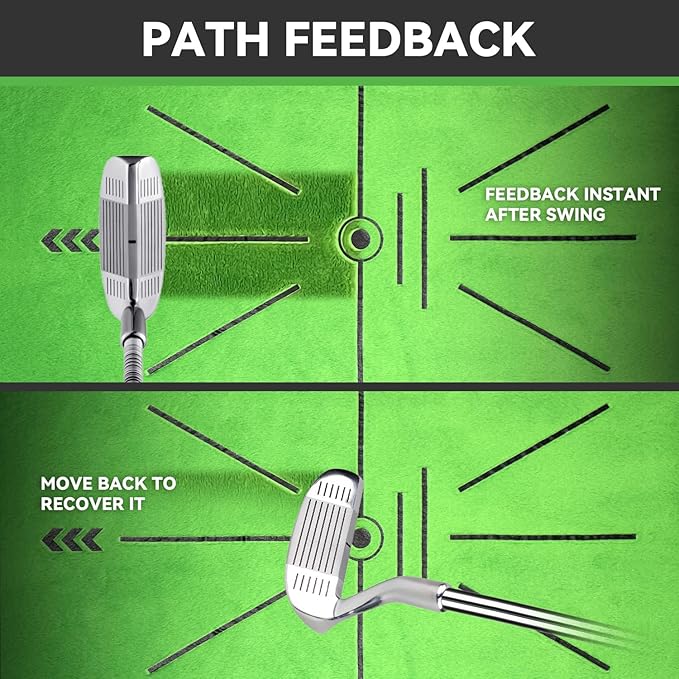 Golf Hitting Mat, Golf Training Mat for Swing Path Feedback Detection Batting,Extra Replaceable Golf Practice Mat, Golf Gifts for Men Women for Home Indoor Outdoor