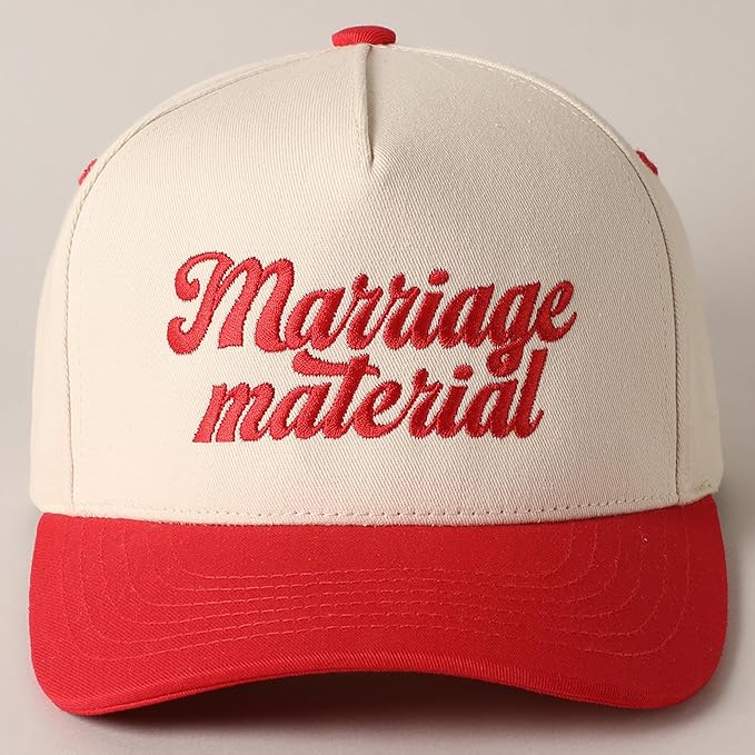 MIRMARU Two-Tone Vintage Canvas Trucker Hats for Men & Women, Adjustable Size Baseball Caps with Trendy Embroidered Design