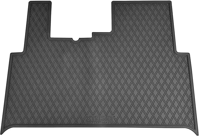 Xtreme MATS Floor Mat Liner for Golf Carts - Fits E-Z-GO RXV (2024, 2025, 2026+) / Valor (2024+) and Elite - Custom Fit Durable Rubber Golf Car Floor Mat (All Black)