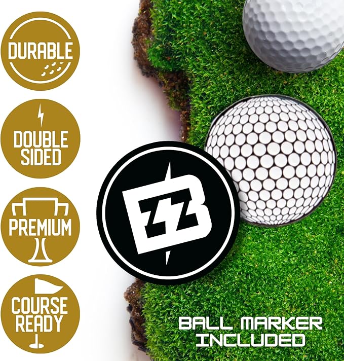 BRIMZ Cotton Golf Hat with Magnetic Brim & Tee Holder - Snapback Golf Cap for Men & Women - Magnetic Brim for Ball Marker