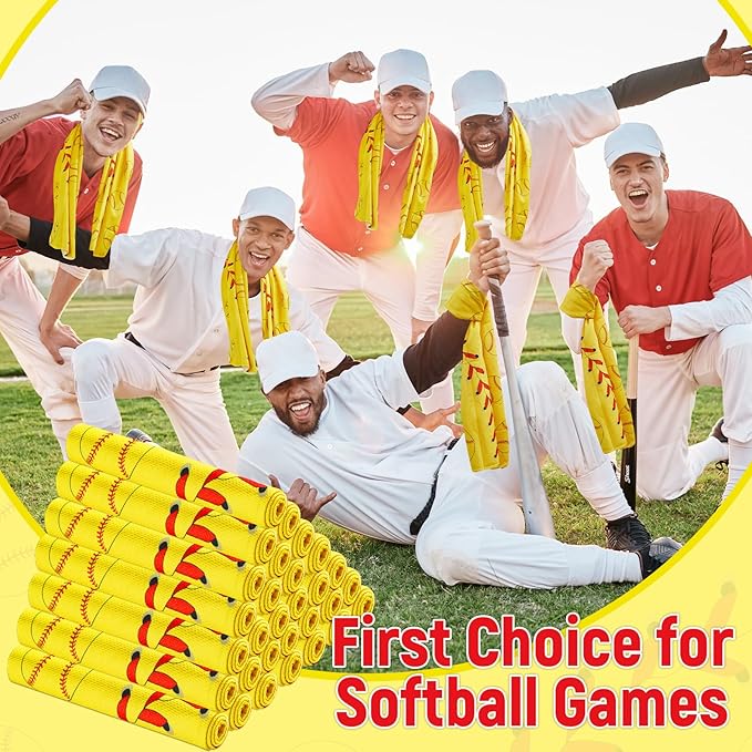 30Pcs Softball Cooling Towels for Neck and Face 40 x 12 Inch Softball Sports Team Gifts Workout Ice Towel for Gym Sweat Microfiber Breathable Chilly Bulk Neck Wraps for Athletes Camping Travel Outdoor
