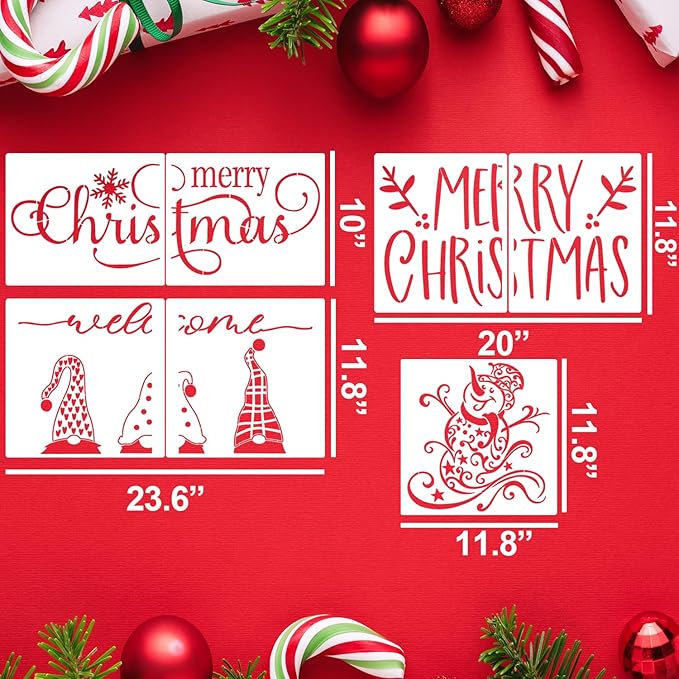 Christmas Stencils for Door Mats 23.6” Christmas Doormat Stencils for Crafts - Image 2