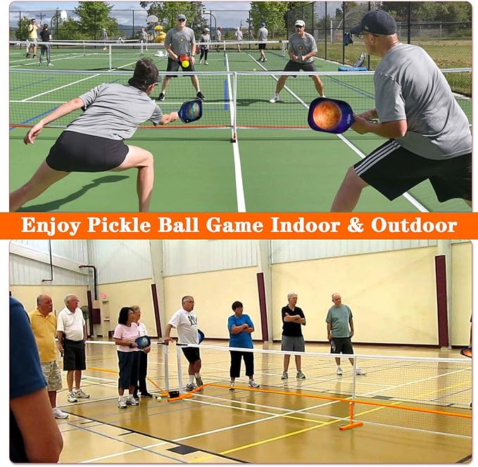 Zdgao Pickleball Set with Net for Driveway, 22 FT Regulation Size Pickle Ball - Image 8