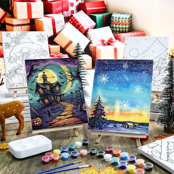 Zhanmai 12 Pack Pre Drawn Canvas - Image 7
