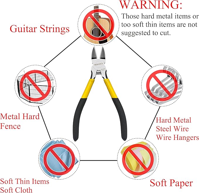 BOOSDEN 5" Wire Cutters, 5 Pack, Precision Cutting Pliers, Ultra Sharp Wire - Image 7