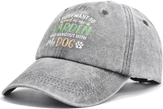 Gardening Gifts for Women Men - Funny Gardening Hat Dog Lover Gardener Garden Plants Baseball Caps