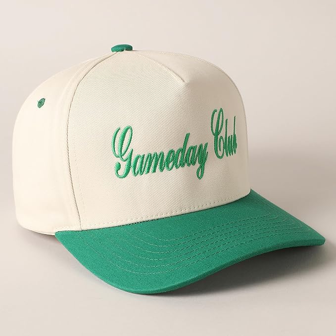 MIRMARU Two-Tone Vintage Canvas Trucker Hats for Men & Women, Adjustable Size Baseball Caps with Trendy Embroidered Design