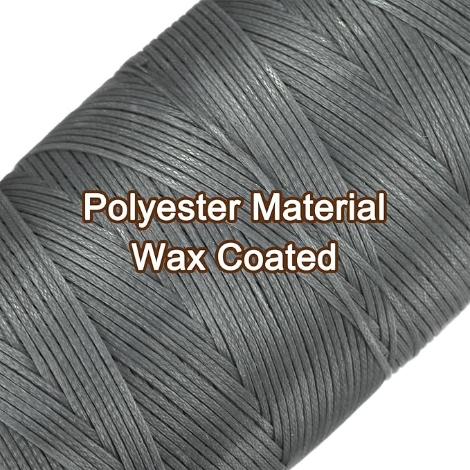 uxcell 150D 0.8mm Flat Waxed Thread 284 Yards Polyester Leather Sewing Waxed - Image 4