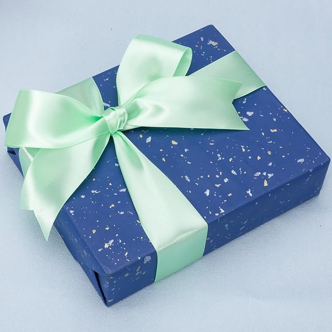 1 1/2 Inch Mint Green Solid Satin Ribbon, 50 Yards Craft Fabric Ribbon - Image 2