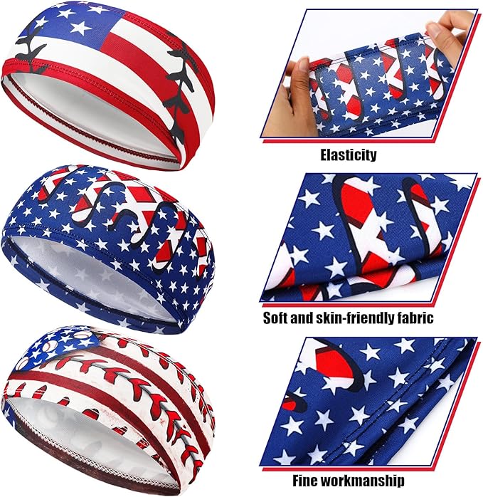 Suncalla Teenager Baseball Headband Elastic Polyester Sweatband Multi Color for Basketball Football Golf Headscarf Baseball Stuff Women Men Accessory Team Gift