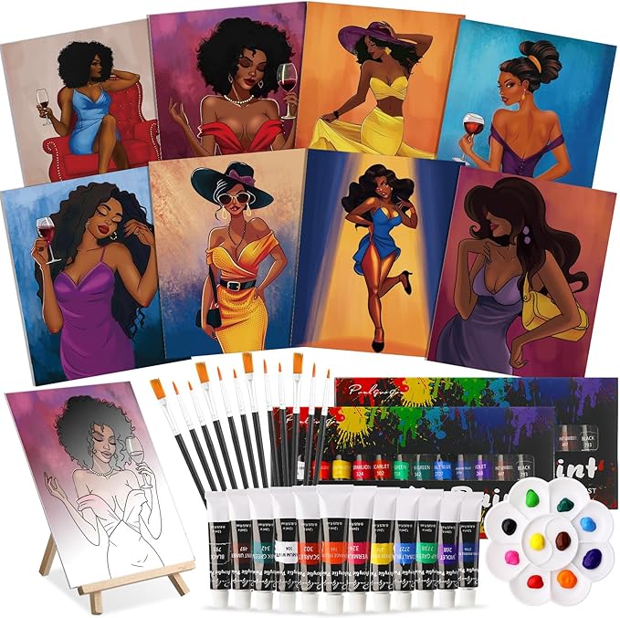 Cholemy 36 Pcs Paint and Sip Kit by Cholemy
