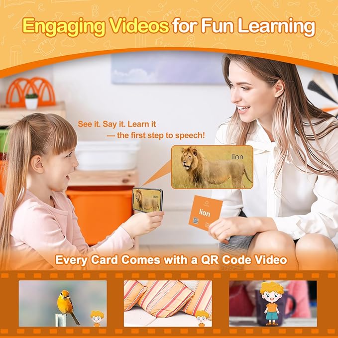 80 Nouns Flash Cards for Toddlers 2-3, Key Vocabulary Flashcards, Sturdy & - Image 4