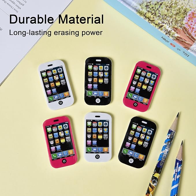 HILAZA 20 Mini Cool Phone Erasers - Image 6